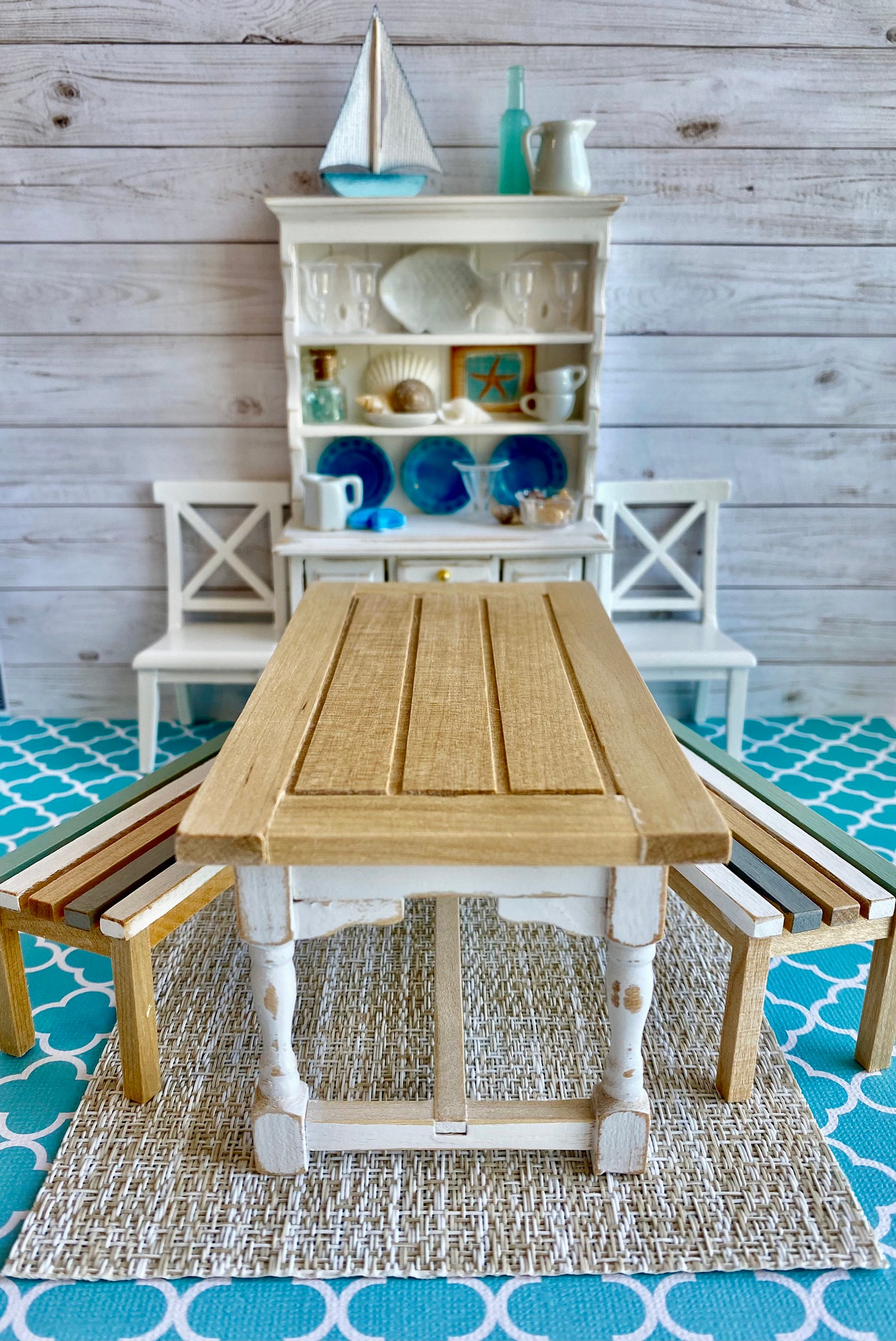 Miniature Beach Furniture 112 Scale Dollhouse Table and Etsy
