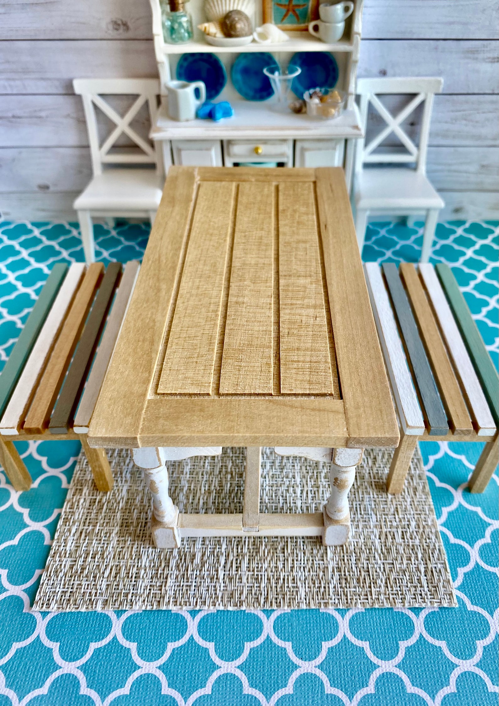 Miniature Beach Furniture 112 Scale Dollhouse Table and Etsy