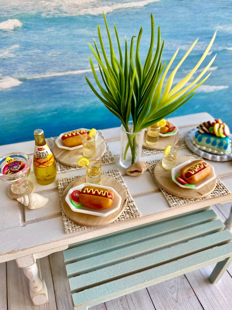 Miniature Beach Furniture 112 Scale Dollhouse Table and Etsy