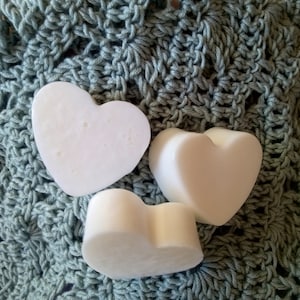 Wisteria Scented 3 Piece Heart Shape Goat Milk Soap Set, 3 Ounces, Stocking Stuffer