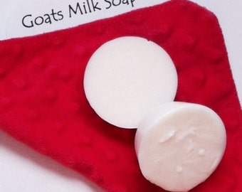 Unscented Goat's Milk Soap, Dye Free, Goats Milk Soap, Circular Shaped Bath Soaps, Ready to Ship, No Scent Soaps