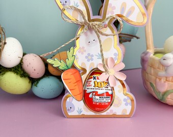 Easter Bunny Kinder Egg Holder, Basket Stuffer Gift, Kinder Joy Candy Holder, Party Favor, Treat Holder