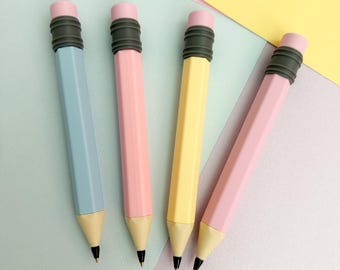 3D Printed Pencil Shaped Ballpoint Pen Teacher Gift Student Gift Back To School Novelty Office Desk Accessory