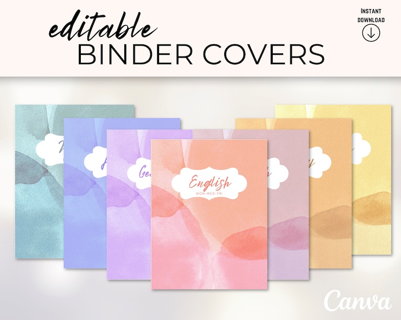 Editable Printable Binder Covers Binder Cover Template Binder Divider 3