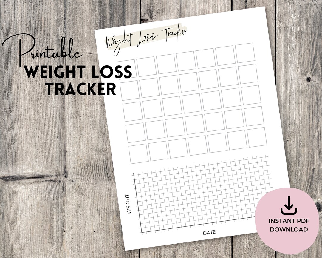 Printable Weight Loss Tracker | Weight Loss Journal | Weight Loss ...
