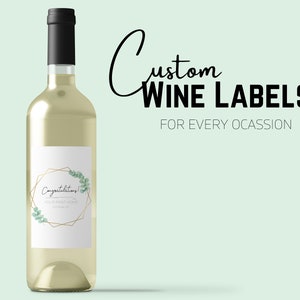 Custom Wine Label | Wine Bottle Label | Editable Wine Label | Printable Wine Bottle Label Template | DIY Wedding Favour | Instant Download
