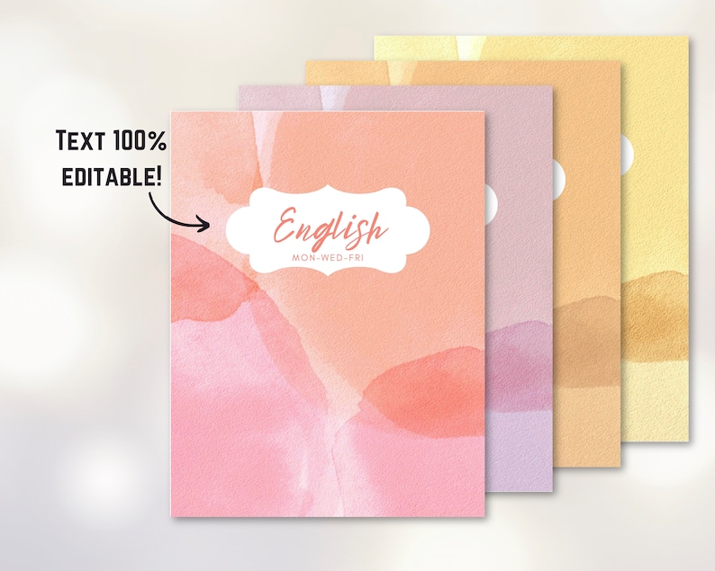 Editable Printable Binder Covers Binder Cover Template Binder Divider 3