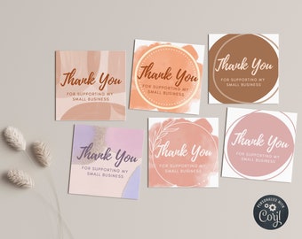 Thank You for Supporting My Small Business Cards | Thank You Note Cards | Editable Cards for Buyers |Printable Thank You Cards |Etsy Sellers