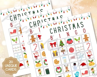 Printable Christmas BINGO Game | Holiday Party Game | Christmas Printable Game | Fun Christmas Party Games | Instant Download