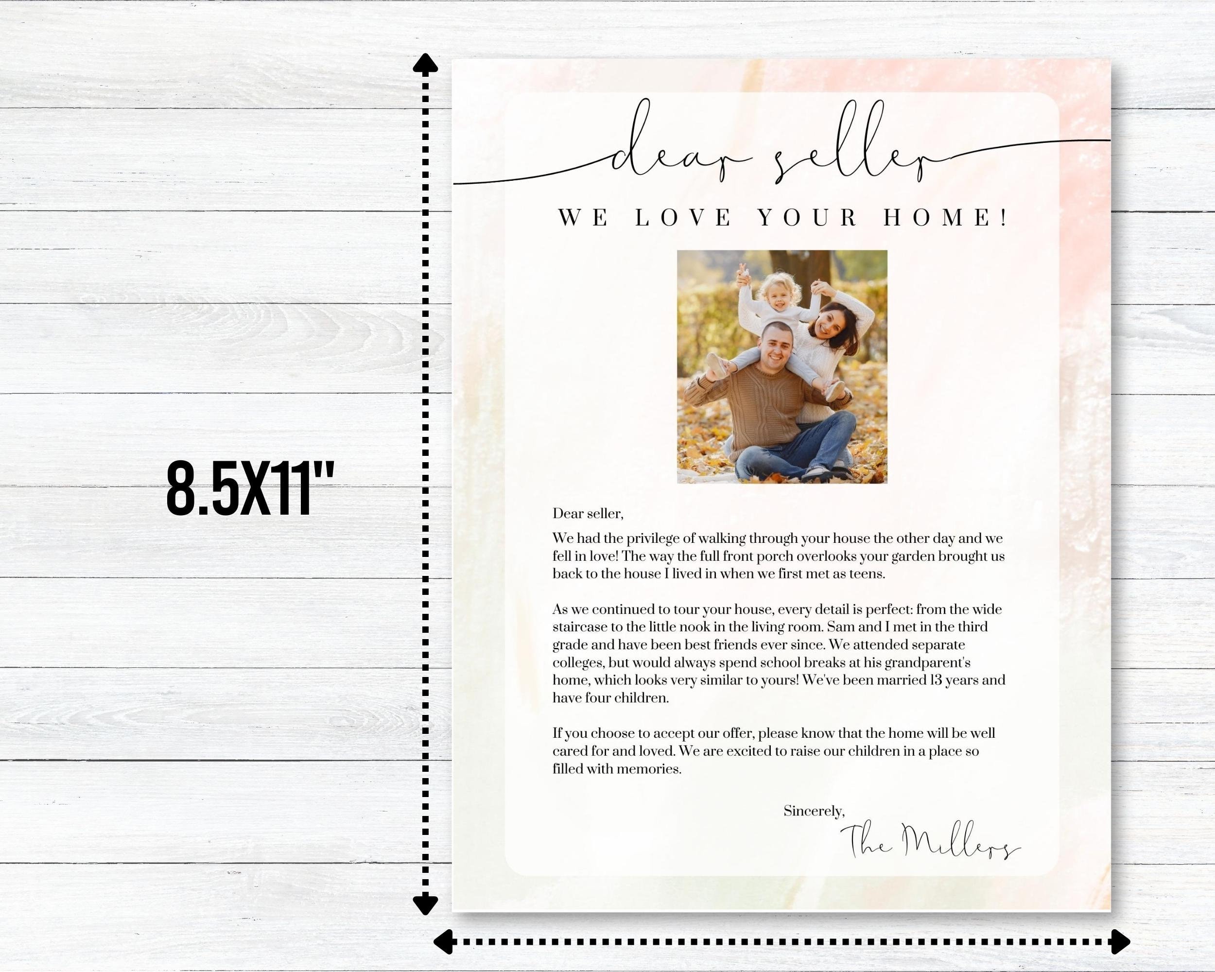 Editable Letter to Seller Template Customizable Home Buyer Letter Editable Letter to Seller Template Customizable Home Buyer Letter
