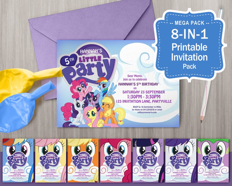 Free My Little Pony Party Invitations Printable