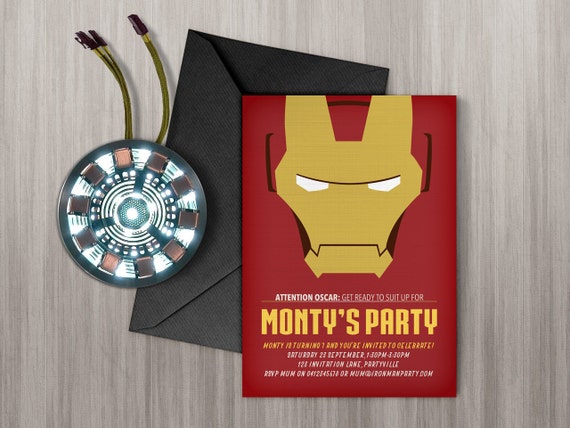 iron man invitation printable edit print as many copies etsy