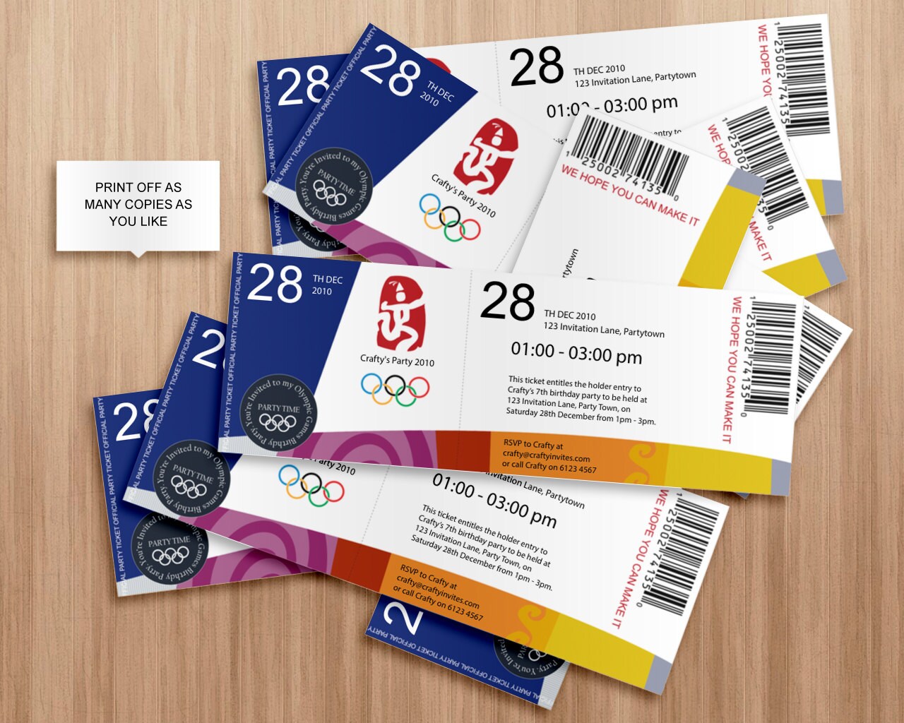 Olympic Games Invitation ticket and Letter Editable and Etsy