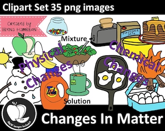 Changes in Matter Clipart Set