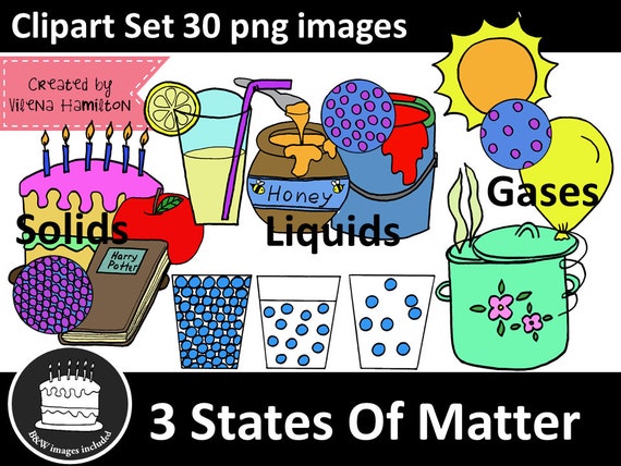 3 States of Matter Clipart Set | Etsy