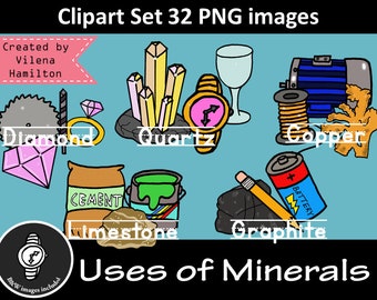 Uses of Minerals Clipart Set