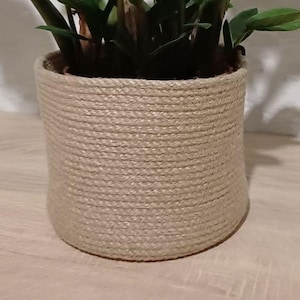 Maceta estilo boho nórdico, funda para maceta, soporte para plantas de interior, cesta tejida para plantas, decoración del hogar.