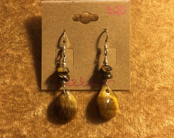 Sterling Silver and Tiger Eye Earrings