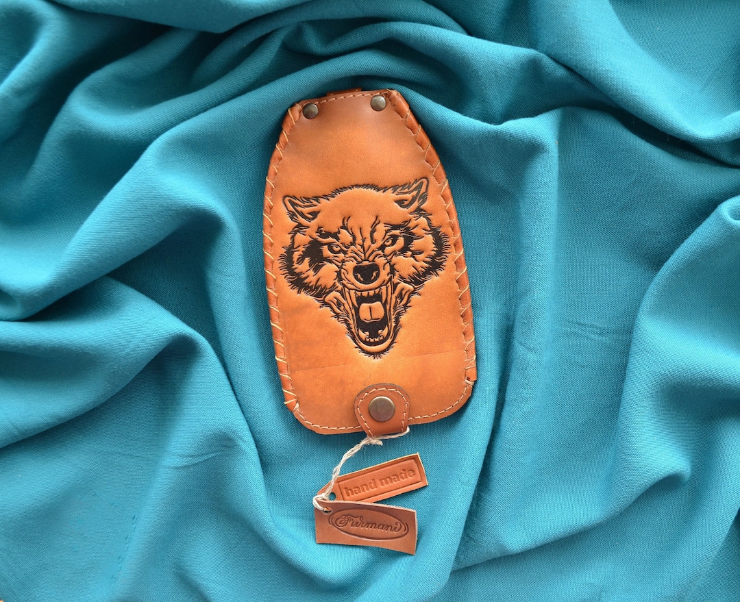Halloween Gifts Wolf Leather Key Holder Wallet Leather Key Etsy
