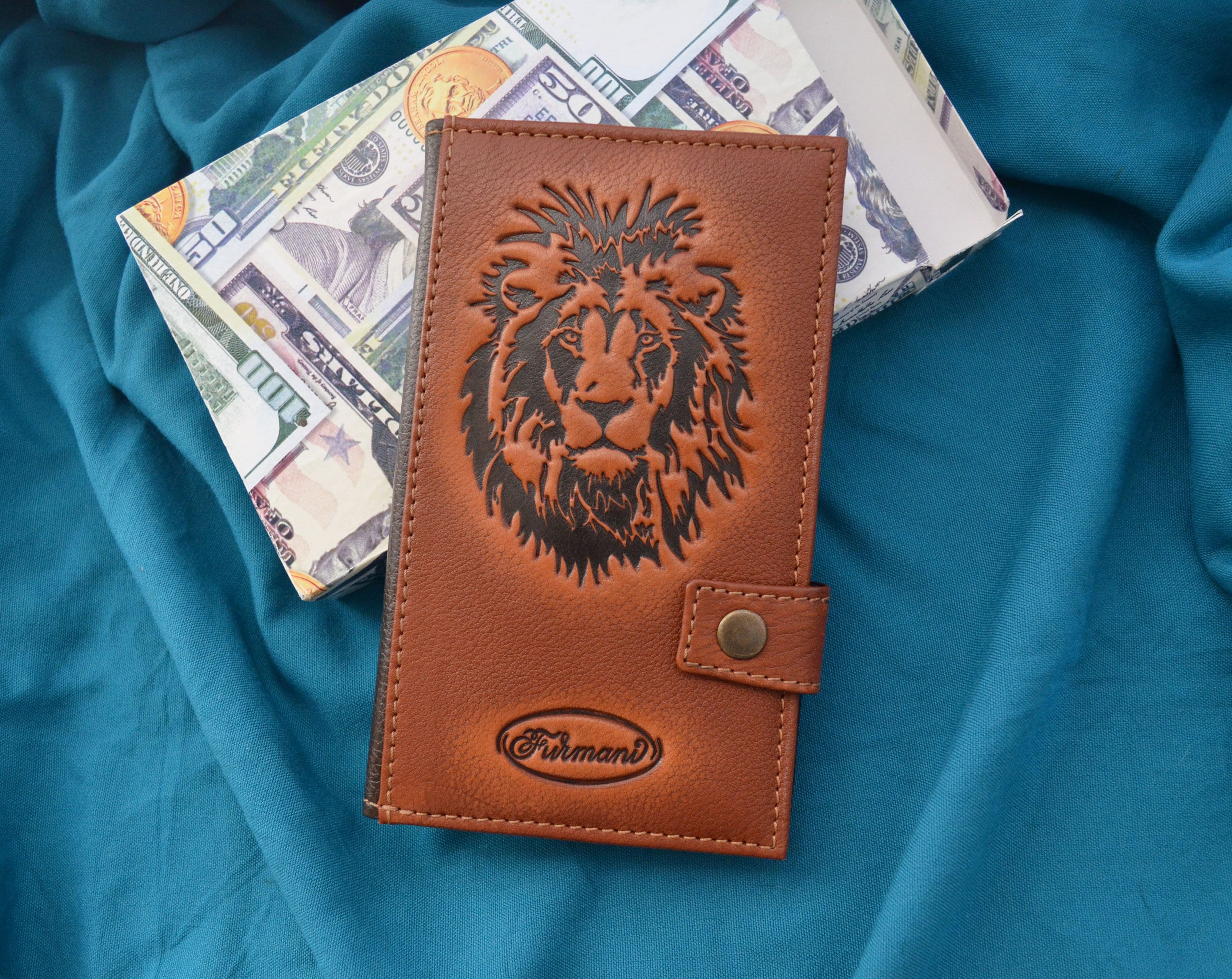 Lion King wallet Mens leather wallet Minimalist wallet Long Etsy