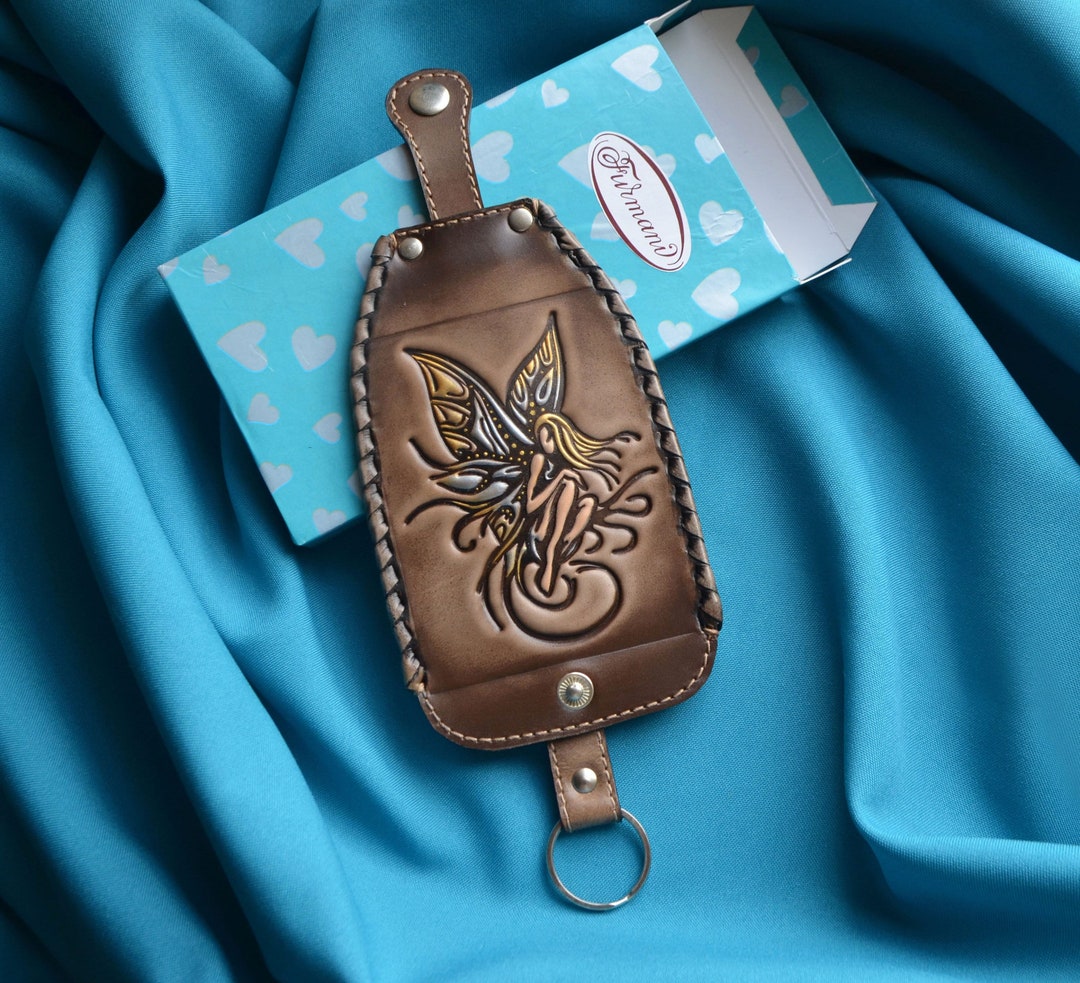 Fairy Leather Key Organizer Keychain Wallet Elf Leather Key Holder