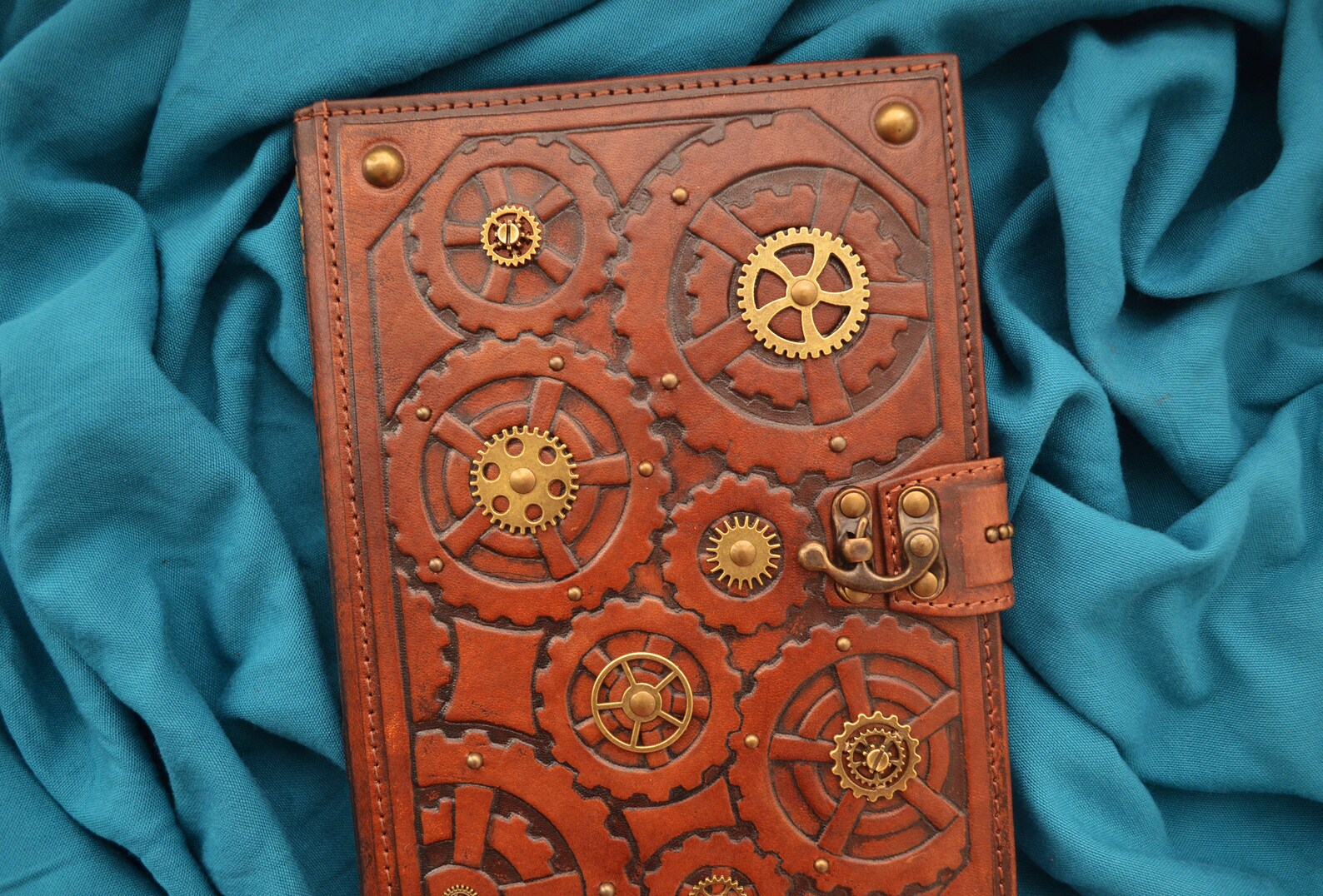 Steampunk Leather Journal Cover Travelers Notebook Cover A5 - Etsy