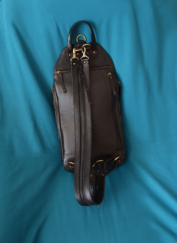 Men's Steampunk Leather Sling Bag