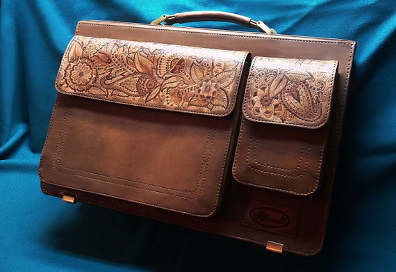 monogram briefcase for her