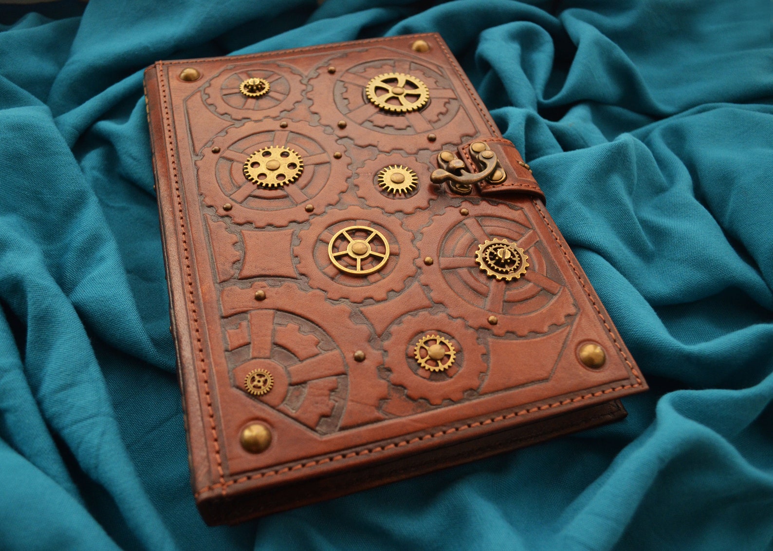 Steampunk Leather Journal Cover Travelers Notebook Cover A5 - Etsy