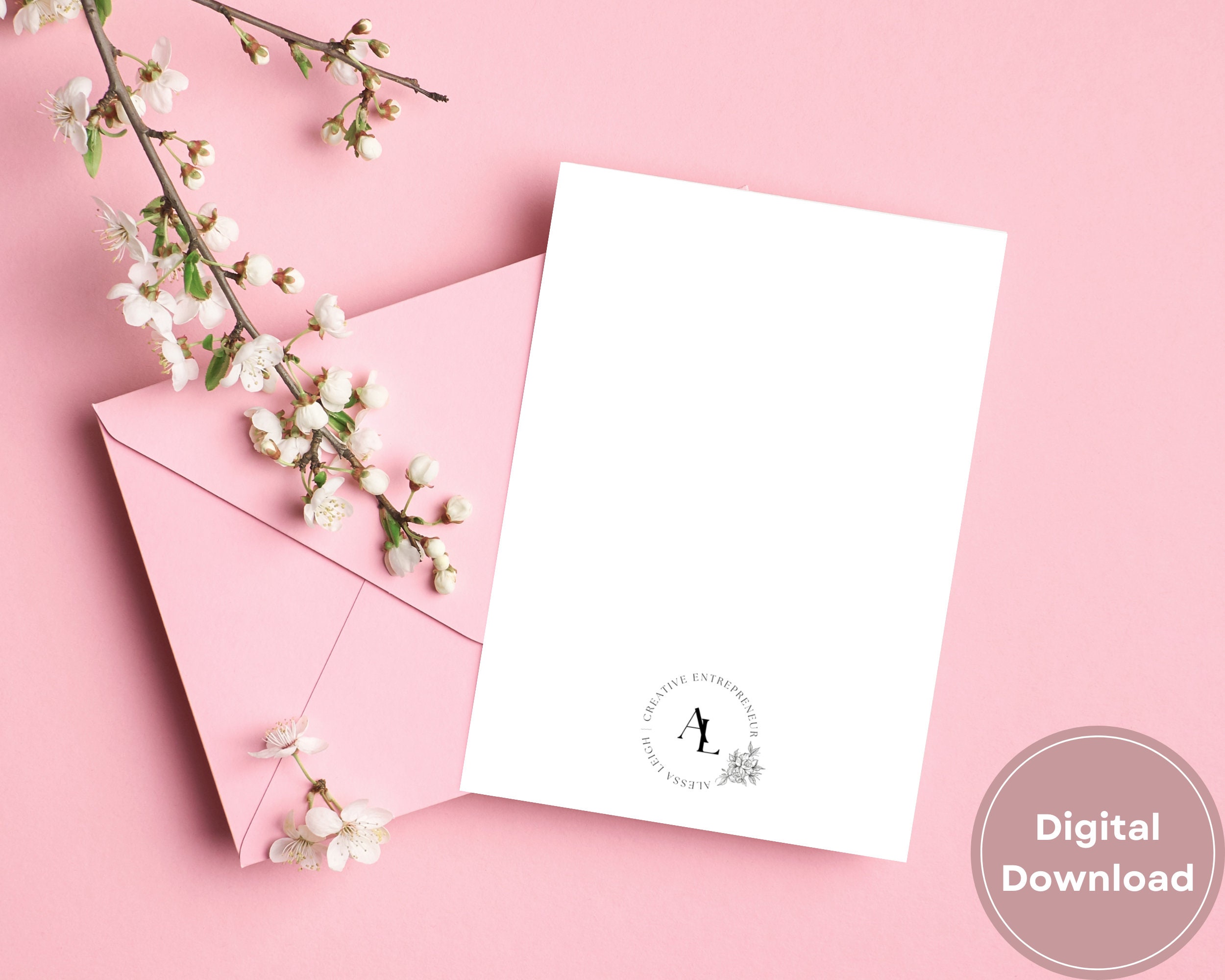 Printable 5x7 Thank You Card | Simple Black Script Design | Instant ...