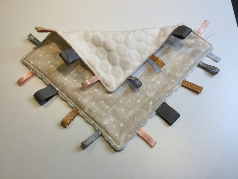 Handmade Taggy Blanket Sensory Toy Ribbon Blanket Baby Gift Etsy