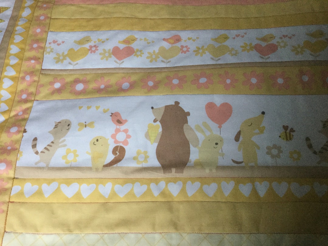 Handmade Cot Quilt and Cushion Set Nursery Bedding Baby Etsy