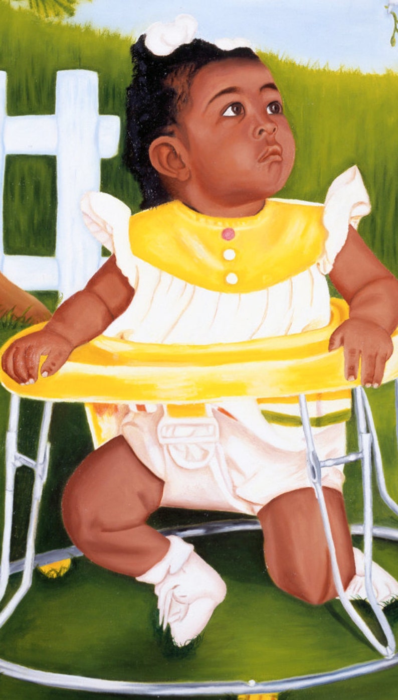 African American Art Print Children's Room Deco Painting Etsy