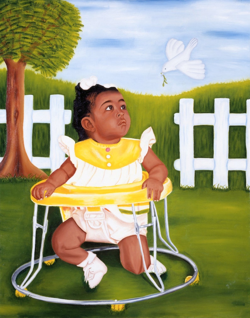 African American Art Print Children's Room Deco Painting Etsy