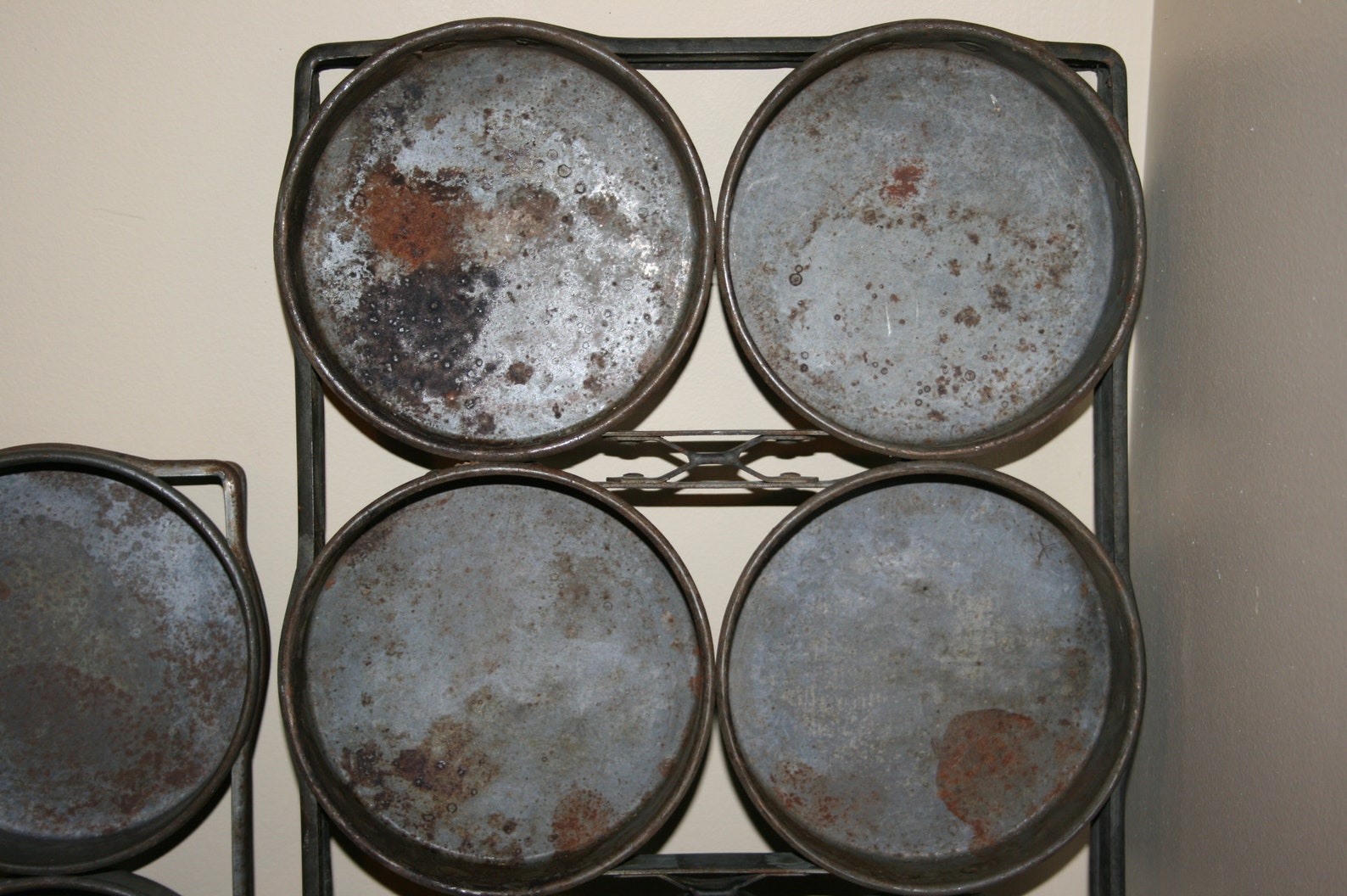 Vintage Lockwood Industrial Cake Pans Farmhouse Style Decor Etsy