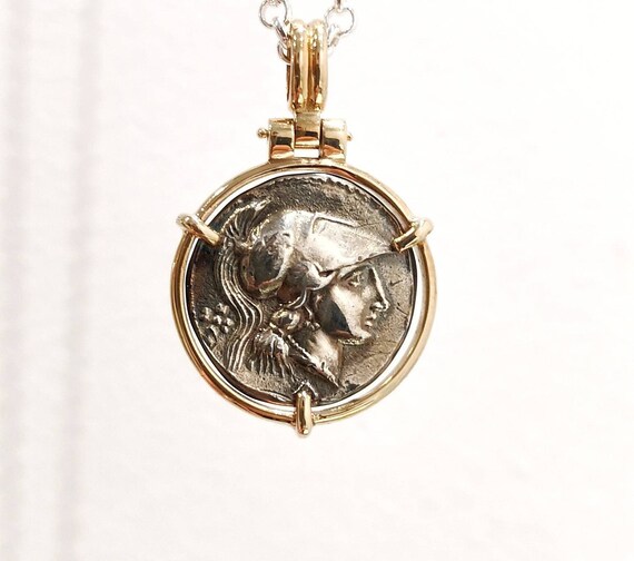 Circa 2000s Greek Athena Coin Pendant in 14K Gold – The Verma Group