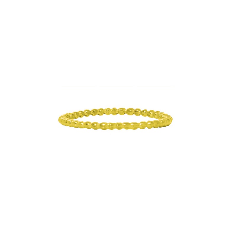 Gold and Silver Dainty Rings, Set of 5 Beaded Rings in 18k Solid Gold and Sterling Silver, Women's stacking rings, Valentines Day Gift