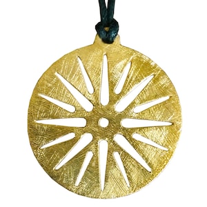 Sun of Vergina Necklace, History Lover, Solid Sterling Silver Gold Plated Pendant, Ancient Greek Alexander the Great Symbol