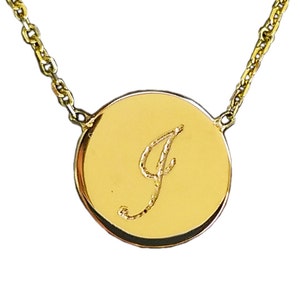 Personalized Necklace, 14K Solid Yellow Gold Monogram Bespoke Layering Pendant, Minimalist Personalized Jewelry Gift For Women