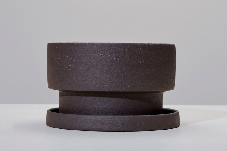 ceramic planter ceramic flower pot planter wabi sabi plant pot minimal indoor planter handmade pottery planter with saucer