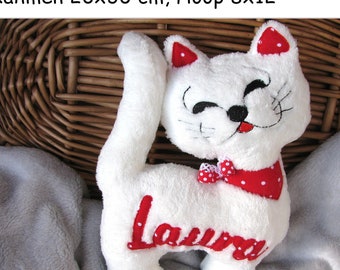 ITH Embroidery file Cat Comforter Stuffie, Hoop 8x12"