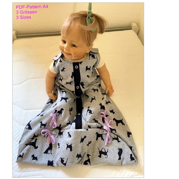 Slumber Bag Sleeping Bag PDF pattern / pattern sleeping bag baby / toddler sleeping bag pattern /sleeping bag doll