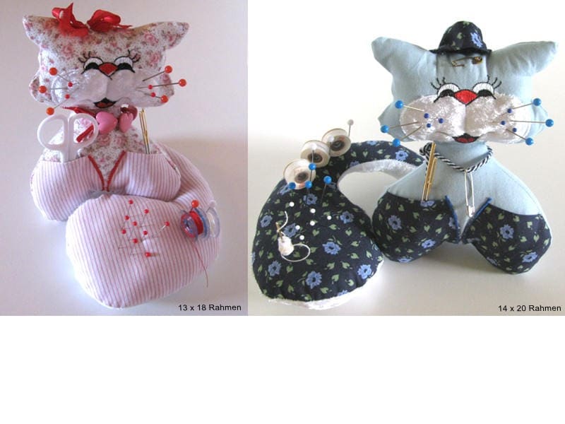 Download ITH Stuffie Cat 5 x 7 hoop 55 x 8 hoop ITH cat Pincushion ...