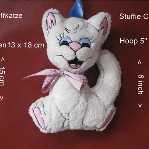 ITH Stuffie Cat embroidery  Pacifier holder Comic  machine embroidery instant download for children ITH-file