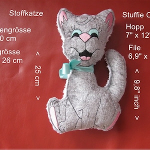 ITH Stuffie Cat embroidery  Comic  machine embroidery instant download for children ITH-file