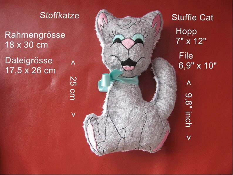 Download ITH Stuffie Cat embroidery Comic machine embroidery ...