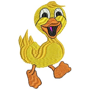 Stickdatei Ente, Stickmuster Ente, embroidery design duck, Comic Ente, Cartoon Ente, Stickdatei Duck