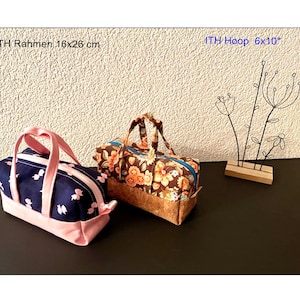 ITH-Stickdatei 16x26 Rahmen, Kosmetiktasche, Schminktasche, Puppentragetasche, Kulturtasche