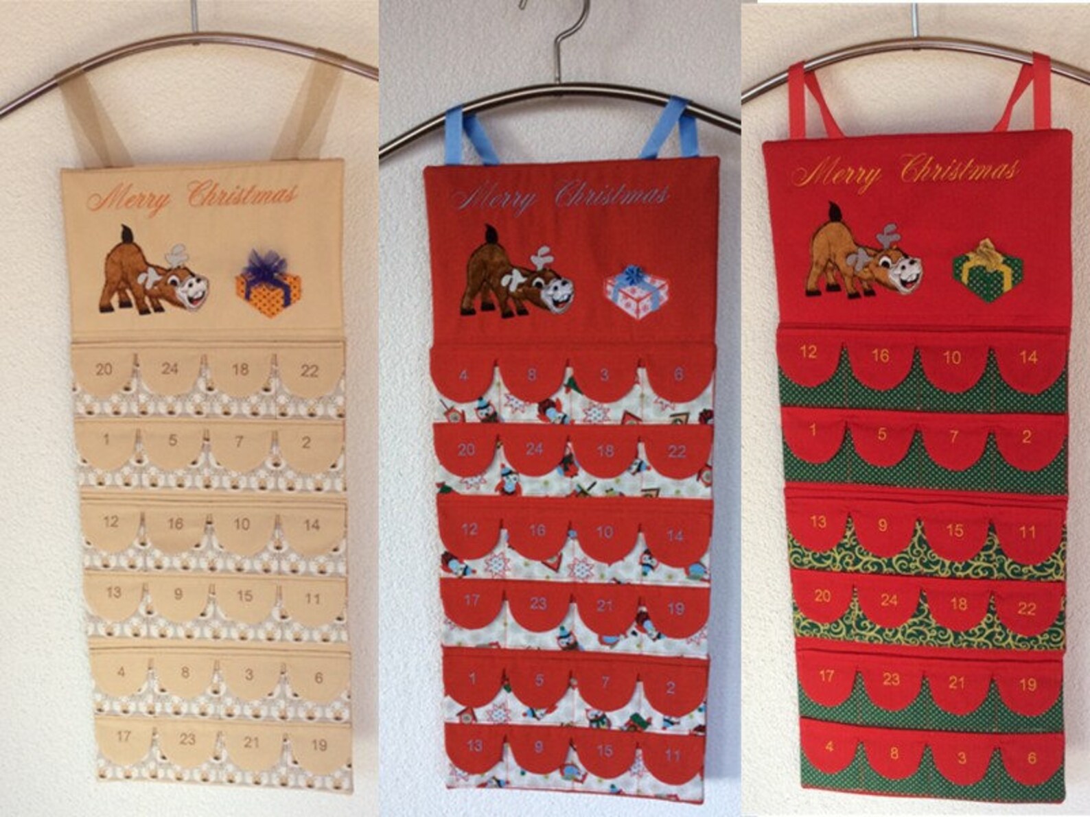 ITH Embroidery File Advent Calendar With Flap Pockets Etsy