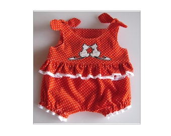 SEMI - ITH embroidery file top, rompers, dress, baby 4 - 9 months, hoop 8x12"
